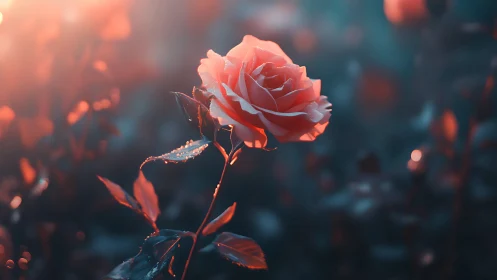 Rose Drenched in Golden Hour Reverie.