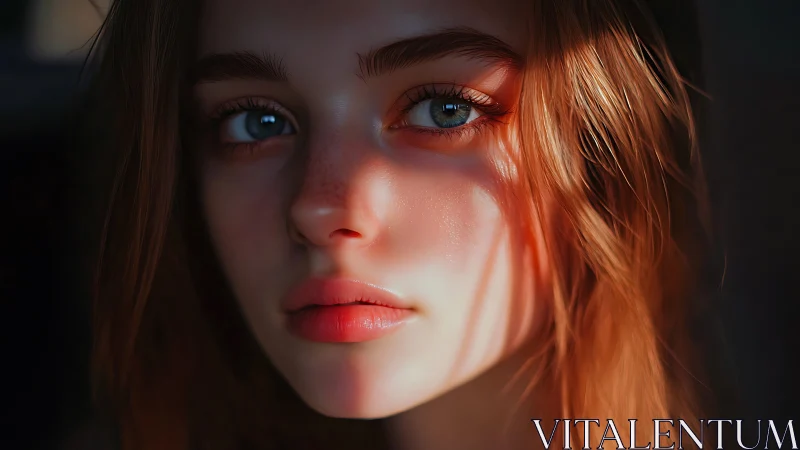 Soft light portrait studies luminous freckled redhead face