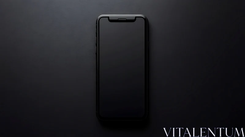 Modern Notch-Display Smartphone on Textured Dark Surface