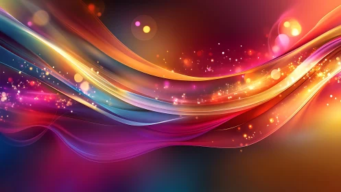 Spectral light ribbons form layered bokeh fields and luminous trails