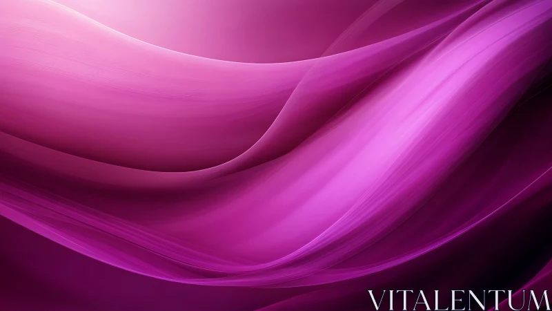 Curved magenta light waves form layered abstract digital background