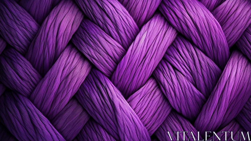 Violet braids of fiber weave into a luminous woven maze