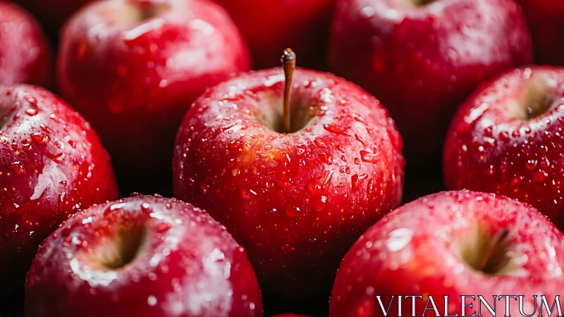 Glistening red apples invite a fresh, juicy autumn taste
