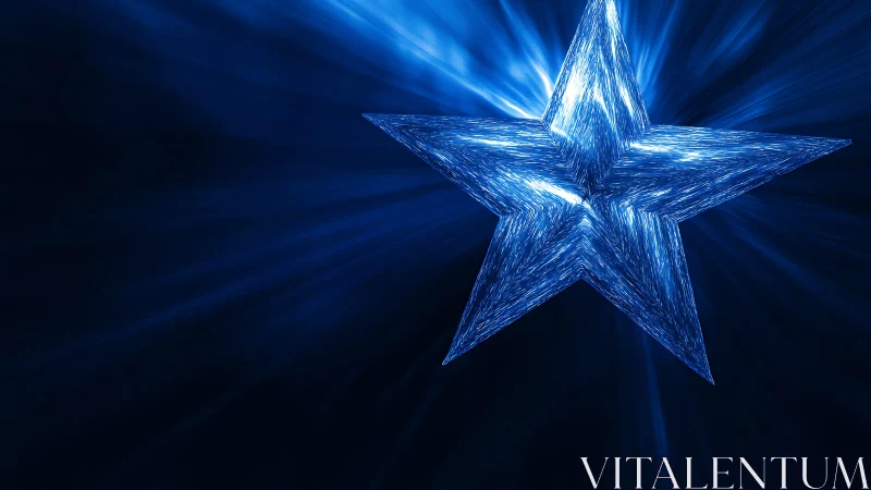 Luminescent vector star with radial photon-streak dispersion.