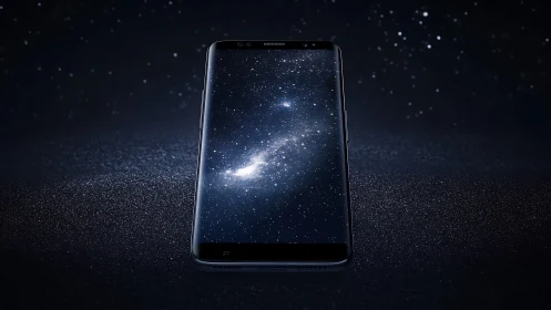 Starlit smartphone doorway inviting the night sky in.