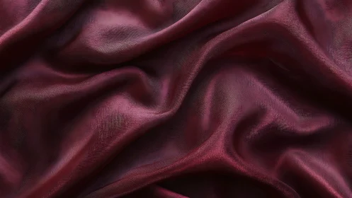 Crimson silk waves curl in moody, slow‑burning elegance.