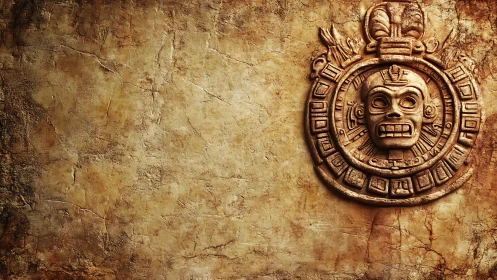 Sun-baked stone medallion whispers of ancient empires.