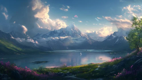 Sunlit sails whisper beneath the story-soaked crystal peak