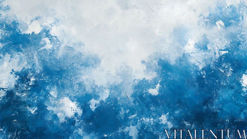 Soothing blue and white abstraction with gentle sky moods.