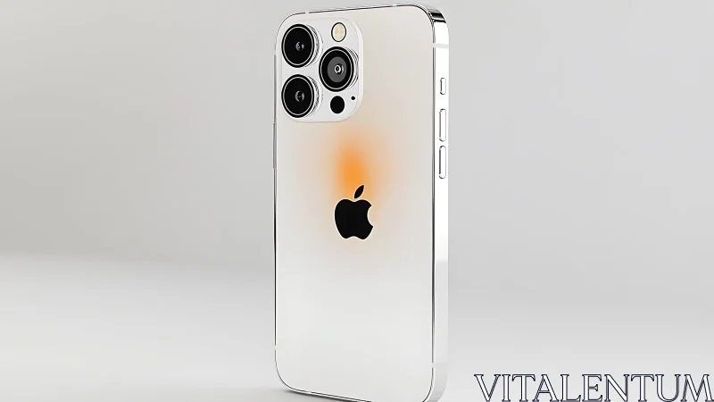 Apple iPhone 12 Pro Max in Pearl White Gleaming Against Neutral Studio Background