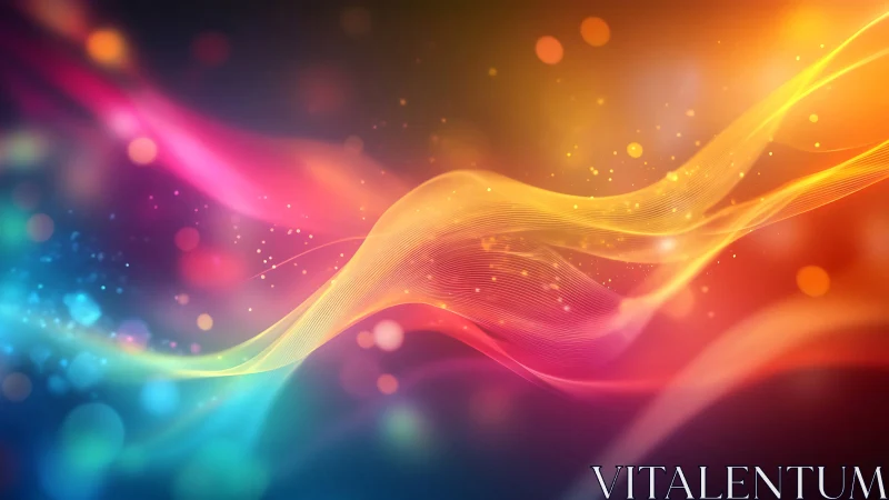 Chromatic light waves form dynamic abstract motion field