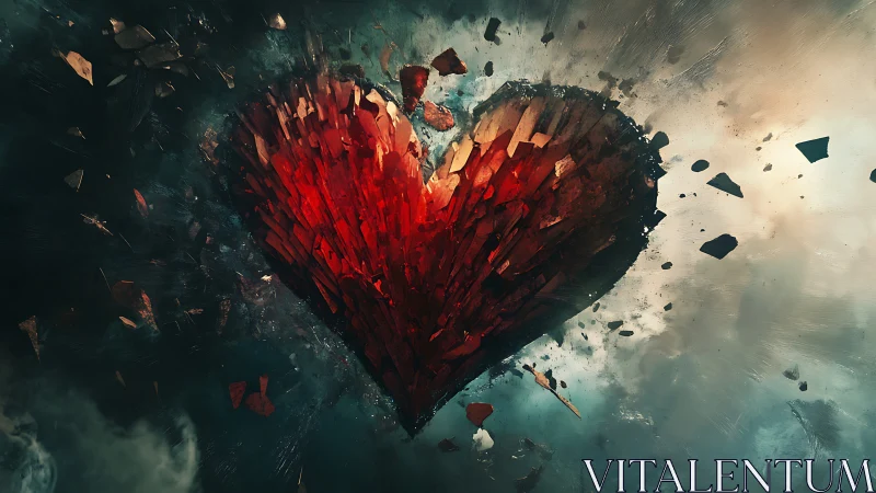 Explosive Heart Form: Dramatic Particulate Destruction.