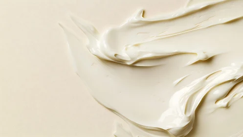 Smooth Cream Texture on Canvas Background, Minimalist Style.