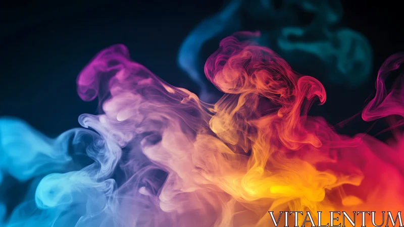 Color-drenched vapor swirls dance like neon storm clouds