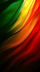 River of molten spectrum silk in lush tricolor cascade.