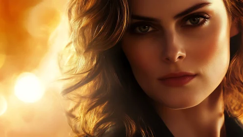 Golden portrait study with cinematic soft bokeh lighting.