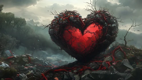 Heart of Wonder in Nature's Haunting Realm.