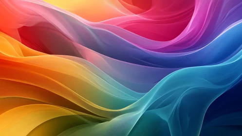 Fluid prismatic waves flow through luminous color gradients.