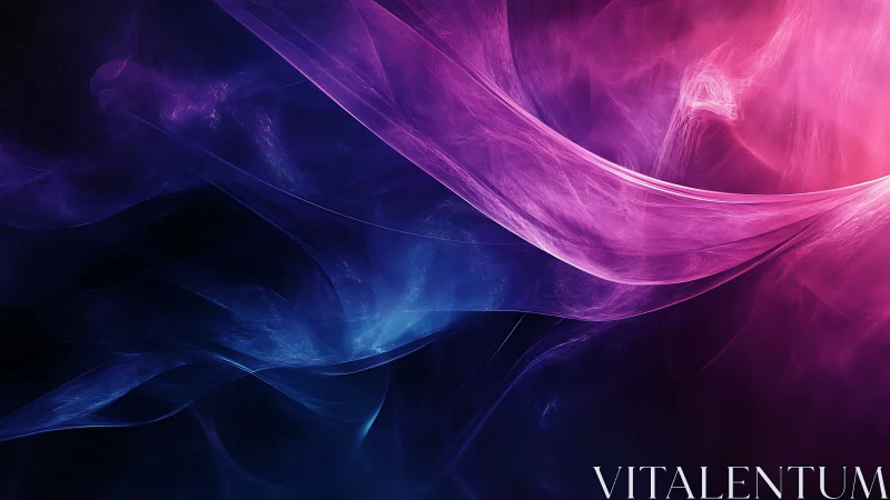 Velvet nebula ribbons in glowing pink and deep blue.