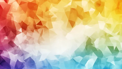 Polygonal spectrum gradient with faceted low poly geometry.
