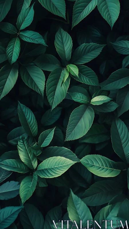 Dense overlapping green leaves form a uniform foliage layer