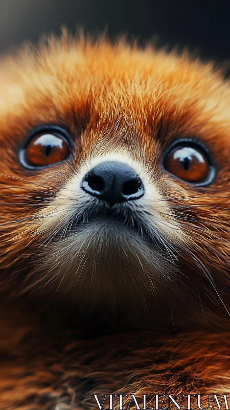 Close frontal view of small mammal face in sharp detail.