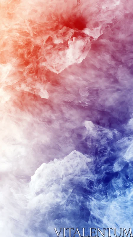 Chromatic vapor field with red to blue diagonal diffusion.
