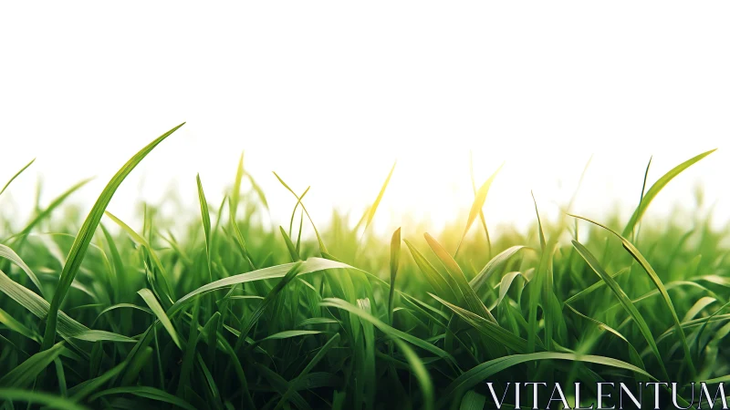 Sunlit grass blades create fresh minimalist landscape
