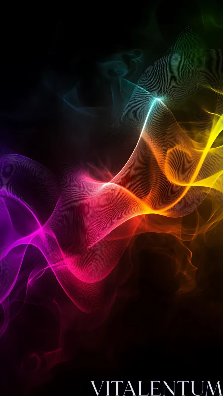 Spectral waveform ribbons in luminous chromatic turbulence.