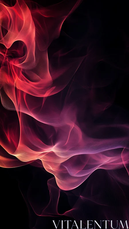 Volumetric light ribbons form layered translucent wave gradients