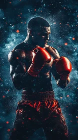 Powerful Boxer's Glorious Moment in Sparkling Light