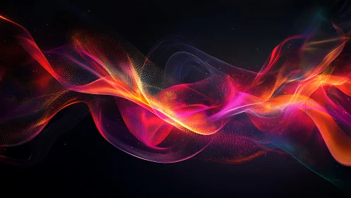 Luminous color waves drifting through a calm digital night.