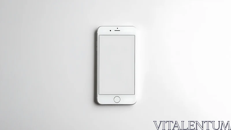 White iPhone mockup displayed on neutral background.