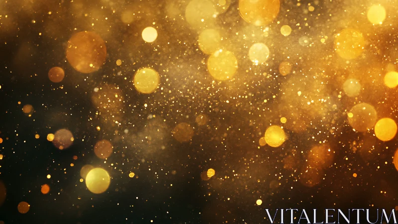 Golden lights drifting like soft sparks in quiet night.