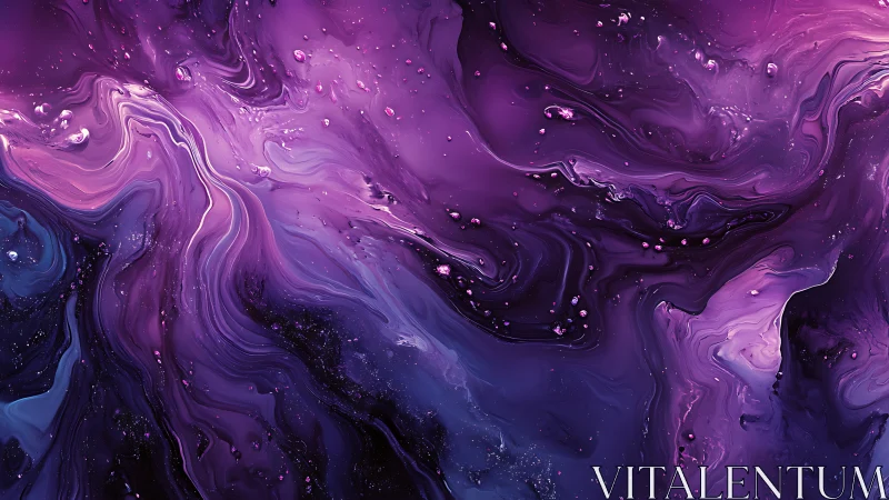 Fluid violet nebula abstraction with swirling gradient fields.