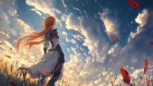 Skyward Daydreams With A Wandering Sunset Knight.