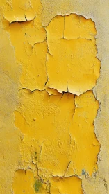 Sunburned yellow wall, quietly peeling into abstract stories.