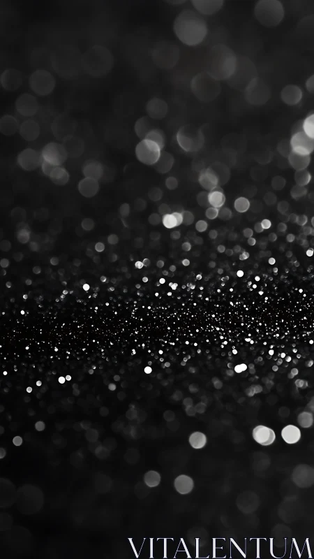 Glittering black surface photographed with strong bokeh blur