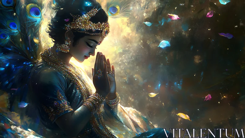 Graceful celestial figure in quiet, shimmering reflection.