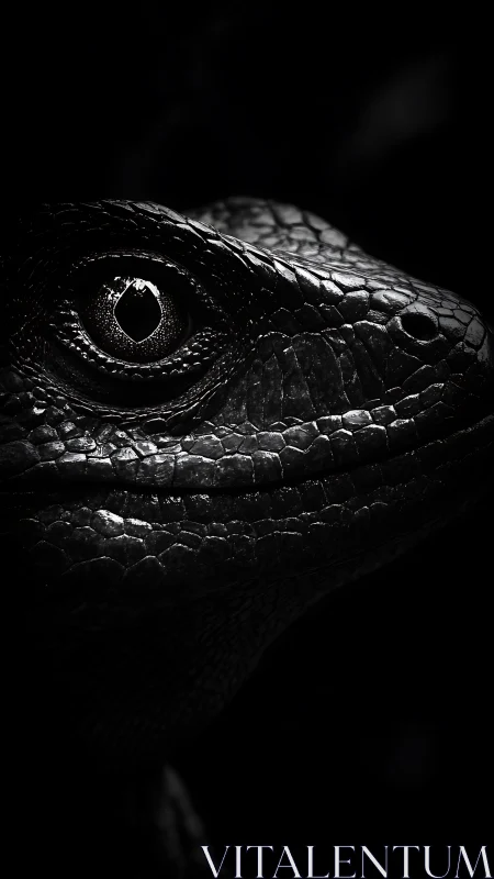 Midnight dragon gaze carves light from polished scales