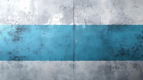 Weathered blue and white striped wall with distressed texture.