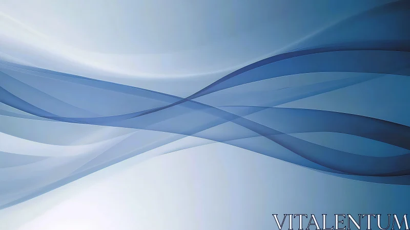 Translucent blue wave bands intersect across gradient field