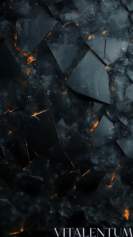 Molten Fractured Substrate with Incandescent Rupture Patterns and Thermal Luminescence. Abstract.