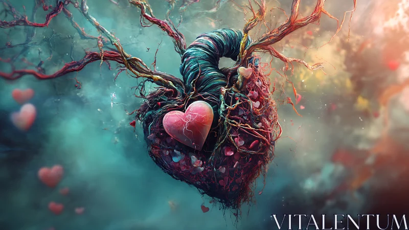 Heart of Nature: Love Blooming Through Cosmic Wilderness.