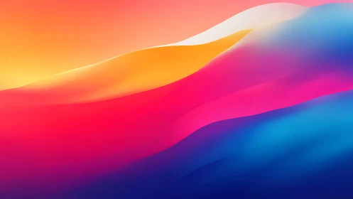 Layered gradient bands in warm to cool digital spectrum.