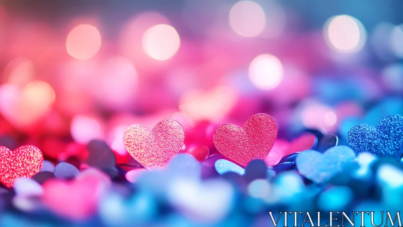 Crystalline Hearts Dance Through Neon Dreamscape