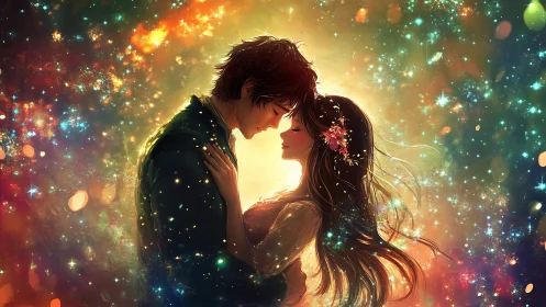 Two souls connected by shimmering magic and pure romance