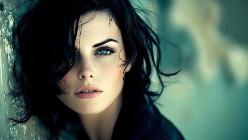 Quiet strength shines in a soulful teal-eyed portrait