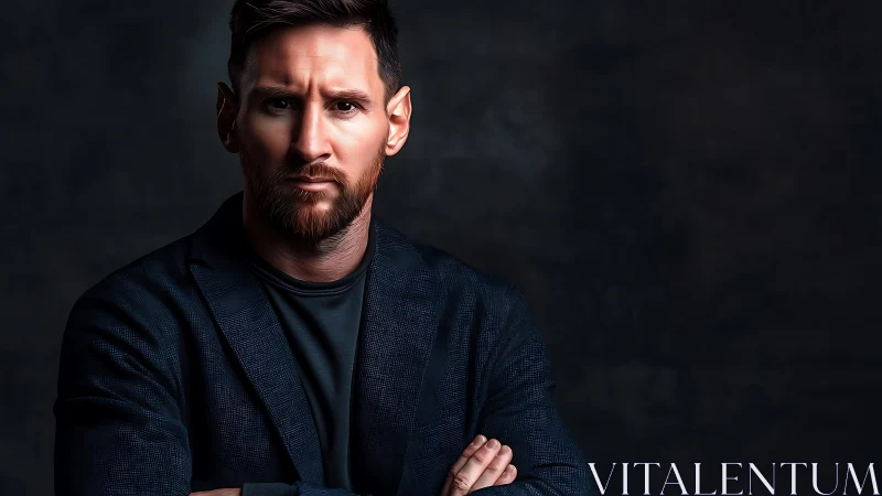 High-contrast male portrait with dramatic side lighting and texture