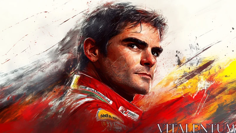 Fireline racer portrait blazing through painted velocity.